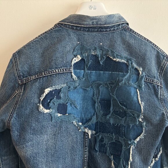 Levi's Made & Crafted Boro Patchwork Blue Denim Type IV Trucker Jacket - Medium - Picture 8 of 15